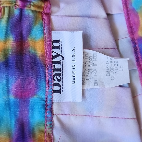 Darlyn vintage purple/orange tie-dye pleated tennis skirt-12 - Picture 5 of 7